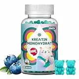 EinBär Creatin gummies Monohydrat 5000mg Pro Portion Kreatin Gummibärchen für Männer und Frauen, mit Taurin, zuckerfrei Vegan, 60 Stück