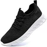 Damyuan Schuhe Damen Sportschuhe Turnschuhe Laufschuhe Sneakers Tennisschuhe Fitnessschuhe Slip on Walkingschuhe Schwarz 38