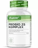 vit4ever Probio 25 Probiotika Komplex - 25 Bakterienstämme & 32 Mrd. KBE pro Tagesdosis - Mit Inulin als Präbiotikum - Magensaftresistent - 180 vegane Kapseln - 3 Monatsvorrat