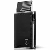 DODENSHA MagSnap Geldbörse Herren I Slim Wallet mit Münzfach I Wallets for Men für 10+ Karten I Magnetischer Verschluss portmonee Herren Slim I RFID Schutz I Grau Silber