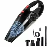 Barley Direct Handstaubsauger, Kabellos Handstaubsauger Akku, 9000PA Mini Autostaubsauger USB Aufladbar Tragbar Leichthandsauger Staubsauger FüR Haus Auto BüRo - Schwarz