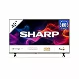 SHARP 40GF2265E - 40 Zoll Fernseher (101 cm) Full HD Google TV - Gaming & Streaming LED Smart TV ohne Rahmen (HDMI ARC, HDR10, Receiver, Bluetooth) - Netflix, Prime, YouTube, Disney+, Apple TV