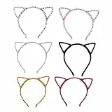 Frcolor Katze Ohr Stirnband Haarband für Party und tägliche Dekoration Pack 6 zufällige Farbe