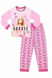 Barbie Mattel Pyjama-Set für Mädchen, lang, Rosa, rose, 6-7 Years