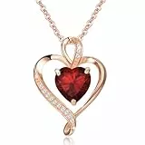 LAVUMO Herzkette Echt Silber 925/Messing Silber Rosegold Gold Damen Halskette-Herz änhänger Kette Damen Schmuck Geschenk für Frau Frauen an Geburtstags Weihnachten Valentinstag Hypoallergen Ketten