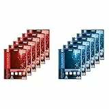 Stylex 43889-P6 - Collegeblock mit Spiralbindung & 43888-P6 - Collegeblock mit Spiralbindung, liniert, DIN A4, 80 Blatt mit 60 g/m² Grammatur, 6 Stück