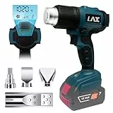 Heißluftgebläse für Bosch Professional 18V System Akku, 1022 ℉ schnell aufheizende Löt-Heißluftpistole mit LCD-Digitalanzeige für Drahtverbinder,Harz, Elektronik,Schrumpffolie(ohne Batterien)