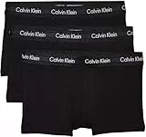 Calvin Klein Herren 3er Pack Boxershorts Low Rise Trunks Unterwäsche, Schwarz (Black W. Black Wb), L