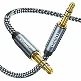 RAVIAD Aux Kabel 3,5mm Klinke auf Klinkenkabel 10M, Stereo Audio Kabel Nylon Geflochtenes für Kopfhörer, Auto, Galaxy A/M Serien, Redmi Note Serie, PC, Tablets, Lautsprecher, MP3 Player