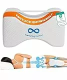 Everlasting Comfort Memory-Foam Kniekissen für Seitenschläfer – Beinkissen mit abnehmbarem Gurt, waschbarem Bezug und konturierter Form für bequemes Schlafen