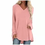 Strickpullover Damen Shirtjacke Leicht Mit Reißverschluss Reißverschluss Pullover Langarmshirt Kapuzenpullover Damen Tops Strickjacke Damen Lang Opus Damenmode Damen Pullover(1-Pink,M)
