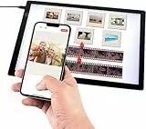 Diascanner Ultradünner, 30 x 21 Zentimeter LED Lichtpaneel, Diascanner zum Digitalisieren Tragbarer, LED Leuchttisch Scannen und Konvert 35mm Dias in Digitale JPG-Bilder für Negative und Film Fotodias