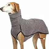 Imily Bela Hundepullover Fleece Rollkragen Hundemantel Warmer Weste Pullover Outdoor Hundejacke Winterkleidung für Kleine Mittel Große Hunde,Grau,M