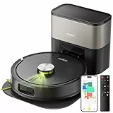 MONSGA Saugroboter mit Wischfunktion 8000PA,Staubsauger Roboter mit Absaugstation 4L,LiDAR Navigation,Dual Anti-Tangle,4-in-1 Saug und Wischroboter ideal für Teppich Tierhaare,APP Steuerung Champagner