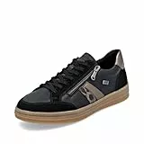 Remonte Damen Low-Top Sneaker D0700, Frauen Halbschuhe,lose Einlage,wasserabweisend,remonteTEX,Freizeit,sportlich,straßenschuhe,schwarz Kombi (03),41 EU