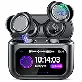 ZYHKON Bluetooth Kopfhörer, Bluetooth 5.4 Schlafkopfhörer In Ear mit Touchscreen, 48H Spielzeit Mini Kopfhörer mit HiFi Sound/5 EQ-Modi/ENC Noise Cancelling, Wireless Ohrhörer für Seitenschläfer