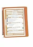 Durable Wand-Sichttafelsystem (Vario Wall 5, mit 5 Sichttafeln A4) orange, 555109
