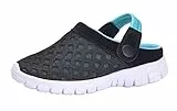 KVbabby Gartenschuhe Jungen Mädchen Clogs Hausschuhe Kinder Pantoletten Strand Sandalen Atmungsaktiv rutschfest,11-Blau,34 EU