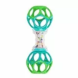 Bright Starts, Oball, Greifling Ball Rassel Spielzeug für unterwegs, Interaktives Babyspielzeug, Greifball, Motorikspielzeug für Babys und Kleinkinder ab der Geburt