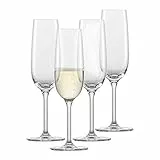 SCHOTT ZWIESEL Sektglas For You (4er-Set), elegante Champagner Gläser mit Moussierpunkt, spülmaschinenfeste Tritan-Kristallgläser, Made in Germany (Art.-Nr. 121872)