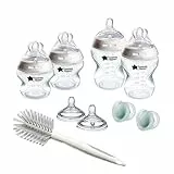 Tommee Tippee Natural Start Neugeborene Starter Set 150 ml und 260 ml Anti-Colic Babyflaschen Mittlerer Durchfluss Brustähnliche Sauger für einen natürlichen Verschluss Selbststerilisierend