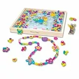 Melissa & Doug - Holzperlen-Set, Für das Designen von Armbändern, Schmuck und für kreative Ideen, Farbenfrohe Schmetterlingsperlen, Für Kinder ab 4 Jahren - FSC zertifizierte