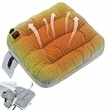 Gobesty Sitzkissen Beheizbar, Beheiztes Sitzkissen Automatischer Abschaltung, Tragbares Heizsitzkissen 3 Gänge Verstellbar mit USB-Anschluss für den Heimgebrauch, Büro, Rollstuhl (Grau)