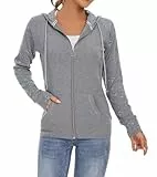 YUTILA Damen Sweatjacke Zip Hoodie Blumen Drucken Jacke Kapuzenjacke Kapuzenpullover Sportjacke mit Tasche