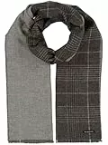 bugatti Doubleface-Schal | Glencheck-Karo | 35 x 200 cm | Karomuster | Aus Kunstfaser Charcoal