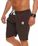 Gennadi Hoppe Herren Badeshorts Männer Badehose Jungen Schwimmhose Schwimmshorts Boardshorts Bademode Swimming Wasser Shorts sportlich leicht lässig klassisch modern stylisch lang braun 2XL H6594