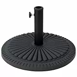Outsunny Sonnenschirmständer 14 kg Schirmständer Rund Schirmhalter, Ständer Schirmgewicht für Sonnenschirm 35-48mm Rohrdurchmesser, für Balkon, Terasse, Garten, Schwarz