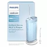 Philips Sonicare Compact Flosser 1000, tragbare Munddusche mit 3 Reinigungsprogrammen, IPX7 wasserdicht, reisefreundlich, Blau, Modell HX3333/24