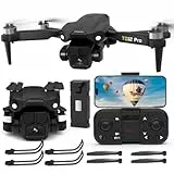 Toladrone TD12PRO Drohne mit Kamera 1080P, Bürstenloser Motor Drohnen für Erwachsene 90° Motorisiert Einstellbar Stufe 3 Windwiderstand APP-Steuerung Faltbarer Quadcopter für Anfänger
