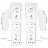 TechKen 2er Set Wii Remote Plus Mit Motion Plus und Nunchuck - Fernbedienung Kontroller Ersatz für Wii/WiiU