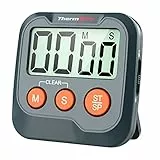 ThermoPro TM03 Eieruhr Digital Timer mit Stoppuhr 99min 59sek Küchentimer Kurzzeitwecker Küche Kurzzeitmesser für Schule, Büro, Sport, Hautpflege Freizeit Lautstärke einstellbar