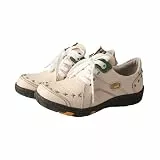 TMA EYES Modischer Retro Schnürschuh für Damen mit handgenähtem Design（Weiß,39