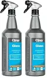 Clinex Glass 1L - Effizient Glasreiniger Fenster - Stark Fensterputzmittel - Glaskeramik Reiniger - Fenster Reinigung - Gründliche Glasreinigung (Packung mit 2)