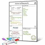 Magnetisches Whiteboard Kühlschrank-Kalender von Smart Panda - Nützlicher Menü-Planer, Memo oder wöchentliche Einkaufsliste für Erwachsene und Kinder - Notizbrett - auf Italienisch