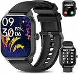 zaisia Smartwatch Damen Herren mit Telefonfunktion, 2.01' Zoll HD-Touchscreen Fitnessuhr mit Pulsuhr Schlafmonitor Schrittzähler, IP68 Wasserdicht Sportuhr, Fitness Smart Watch für Android iOS