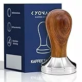 KYONANO Tamper 51mm, Kaffee Tamper aus Edelstahl 304 mit Gelbem Birnbaumholz, Espresso Tamper für Siebträger, Barista Tamper Kompatibel mit Espressomaschinen Delonghi
