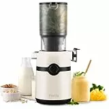 Fretta Entsafter,Slow Juicer mit 108MM Breite und Größere Fütterungsröhre,Füllvolumen für ganze Gemüse und Obst,BPA-frei Tritan-Material Entsafter,Einfacher Installation,200W