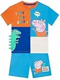 Peppa Pig T-Shirt Und Shorts Für Jungen | Jungen Tshirt Und Sommer T-shirt Kinder Set | George Pig Kinder Tshirt | Blau 98