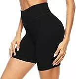 Persit Kurze Sporthose Damen, Radlerhose Sport-Shorts Sommer Laufshorts Leggings Laufhose Kurz Schwarz - M/38