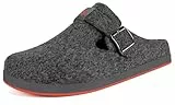 Gaatpot Hausschuhe Herren Clogs Winter Damen Pantoffeln Filz,Grau A,EU43