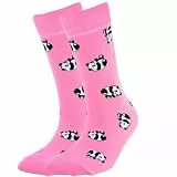 Socks Tunnel Gurken Gemusterte Bunte Socken (DE/NL/SE/PL, Numerisch, 36, 42, Regular, Regular, rosa panda)