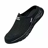 Pantoffeln Mesh Clogs Slip On Hausschuhe Herren Unisex Leichte Atmungsaktive Freizeitschuhe Hauspantoffeln Orthopädische Gartenclogs Strandschuhe rutschfest Gartenschuhe Flache Sohle Slipper