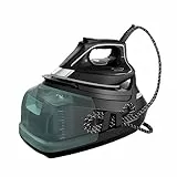 Rowenta DG9610 Eco Steam Pro Dampfbügelstation, 2800 Watt, 7,6 Bar, 140 g/Min. Dampfleistung, Dampfstoß: 460 g/Min., Eco Design, Silence-Technologie, 1,1 Liter Kapazität, Schwarz/Eukalyptus