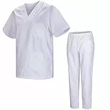 MISEMIYA - Unisex-Schrubb-Set - Medizinische Uniform mit Oberteil und Hose ref.8178 - Large, Weiß 21