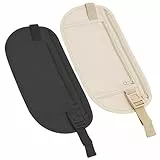 2 Stücke flache Bauchtasche, Reise- und Festival-Bauchtasche wasserdicht und Diebstahlsicher mit RFID-Blocker für Damen und Herren