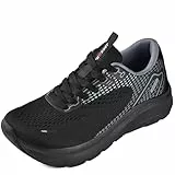JACKSHIBO Schuhe mit breiter Zehenbox für Herren, Fußgewölbeunterstützung, breite Breite, Sneaker für Laufen, Walking, Athletik, Tennis, orthopädische Plantarfasziitis, Workout, Flussmittelschuhe mit